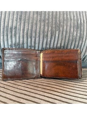 Vintage Dockers Brown Genuine Leather Men's Bi-Fold Wallet